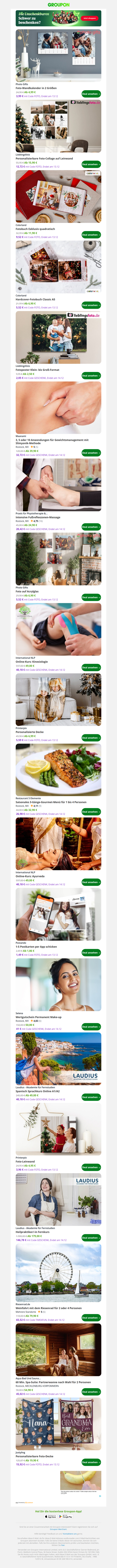 Jetzt im Trend: Foto-Wandkalender in 2 Größen