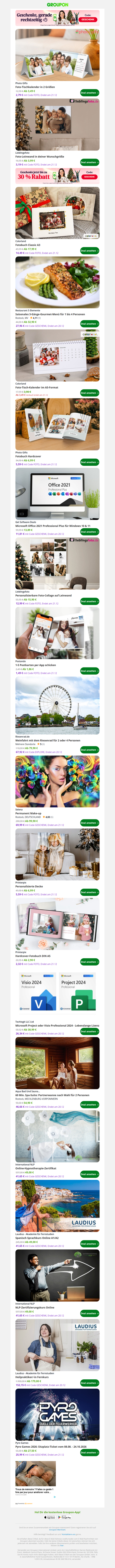 Foto-Tischkalender in 2 Größen