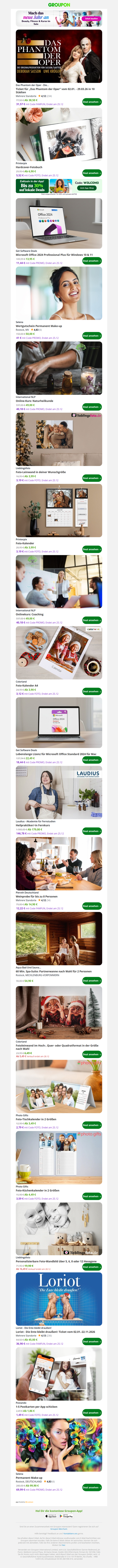 Ticket für „Das Phantom der Oper“ vom 02.01. - 29.03.26 in 10 Städten