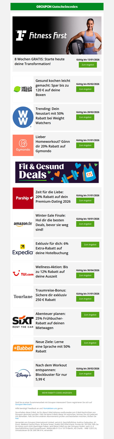 0€ Fitness & 120€ HelloFresh-Rabatt gesichert 🥗