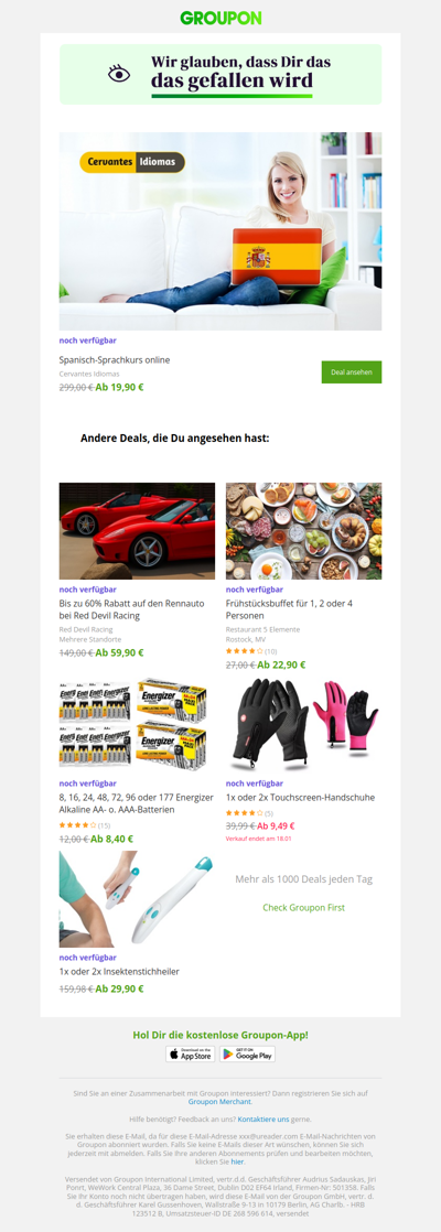 Der Deal, den du dir angesehen hast, ist noch verfügbar!