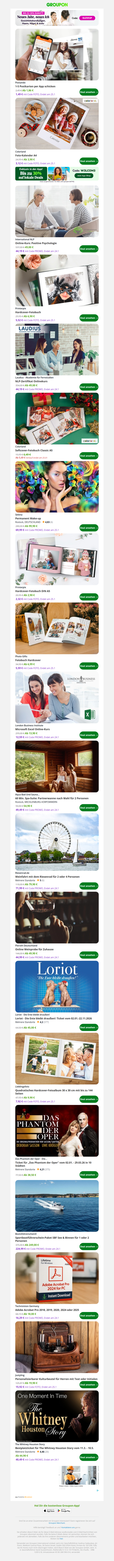 1-5 Postkarten per App schicken