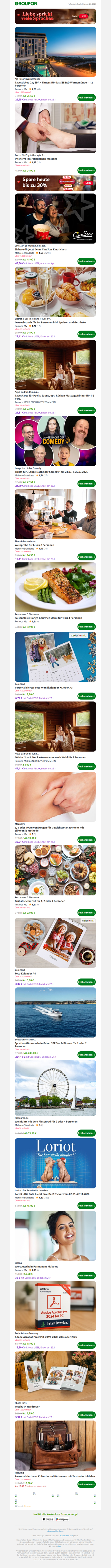 Tagesticket Day SPA + Fitness für das SEEBAD Warnemünde – 1-2 Personen