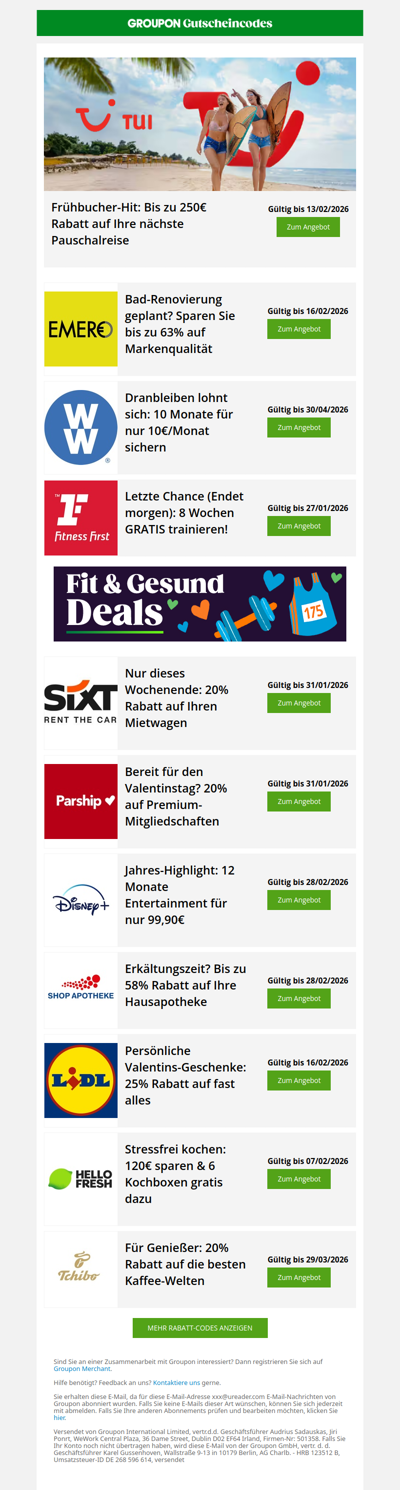 🏖️ Zahltag-Spezial: 250€ für den Urlaub & letzte Chance bei Fitness First