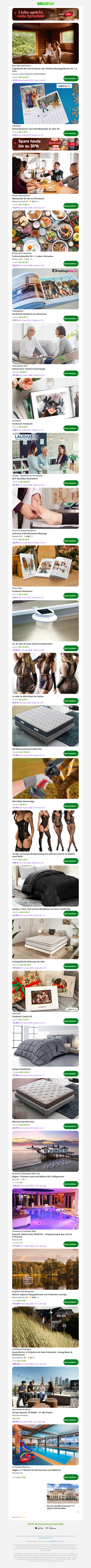 Tageskarte für Pool & Sauna, opt. Rücken-Massage/Dinner für 1-2 Pers.