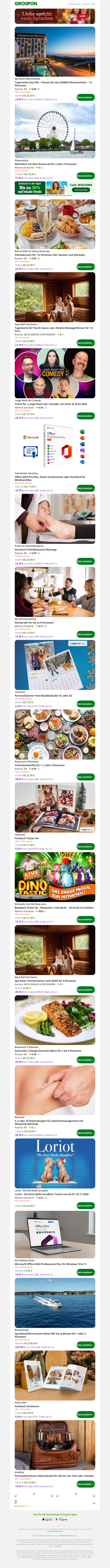 Tagesticket Day SPA + Fitness für das SEEBAD Warnemünde – 1-2 Personen