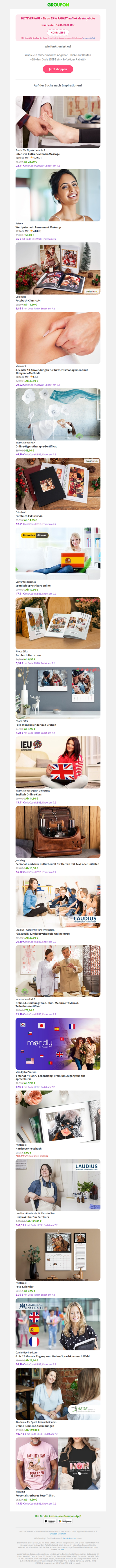 ⚡️ Blitzverkauf läuft — Spare extra 25 % bis 22 Uhr!