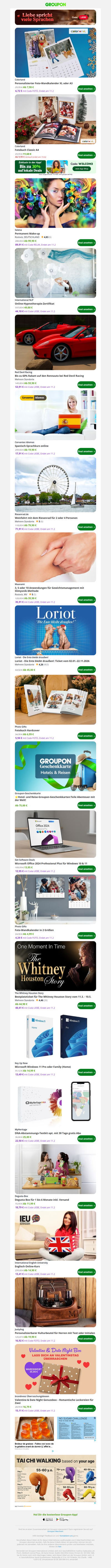 Personalisierter Foto-Wandkalender XL oder A3