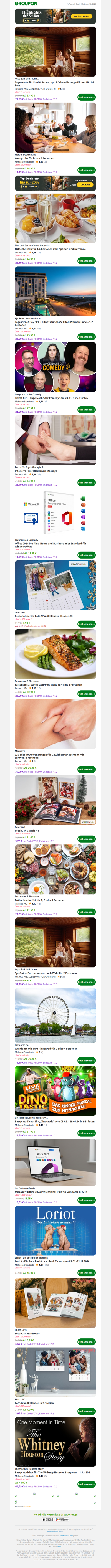 Tageskarte für Pool & Sauna, opt. Rücken-Massage/Dinner für 1-2 Pers.