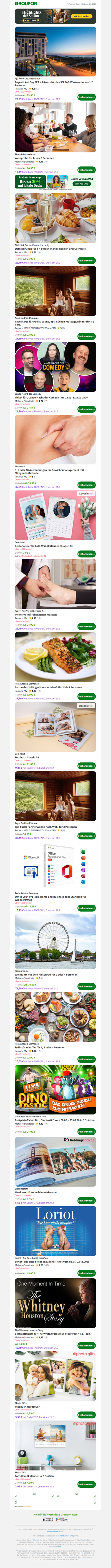 Tagesticket Day SPA + Fitness für das SEEBAD Warnemünde – 1-2 Personen