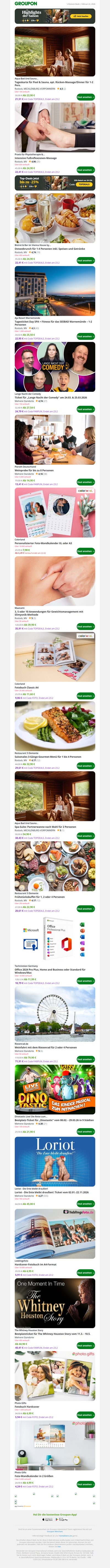 Tageskarte für Pool & Sauna, opt. Rücken-Massage/Dinner für 1-2 Pers.