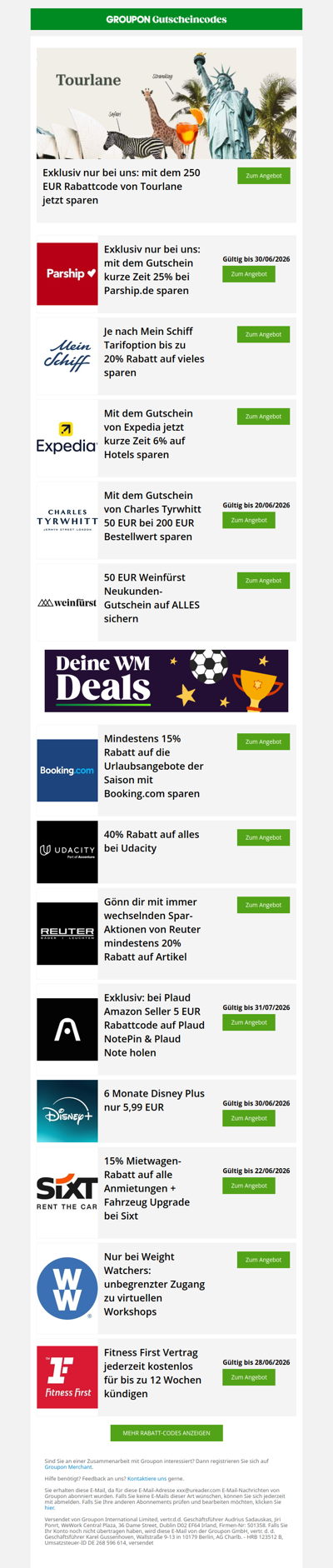 250 EUR + Disney+, Kreuzfahrt und Wein
