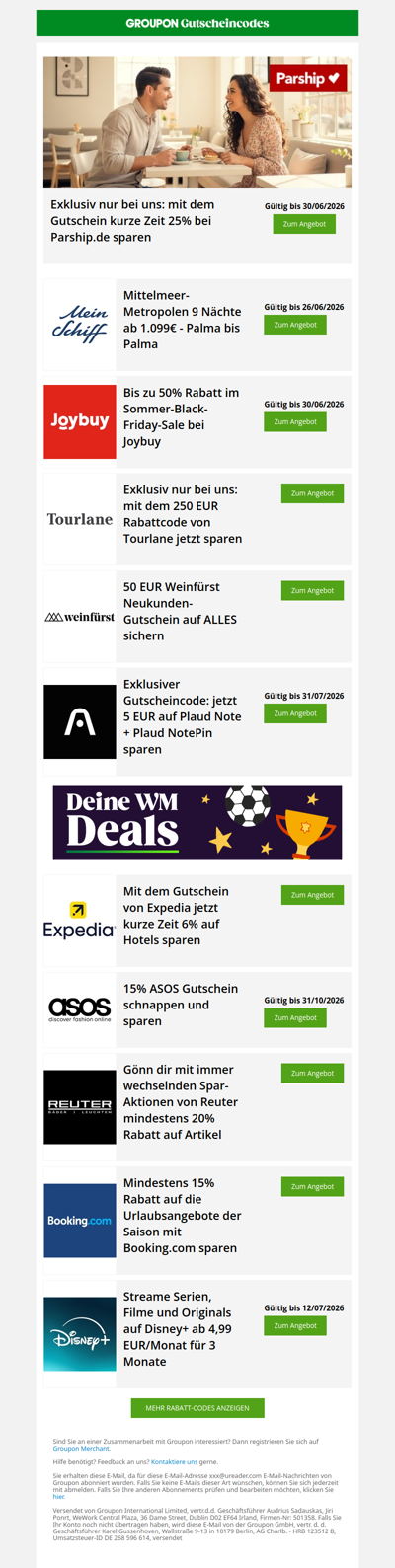 25% Rabatt bei Parship.de - exklusiv nur hier