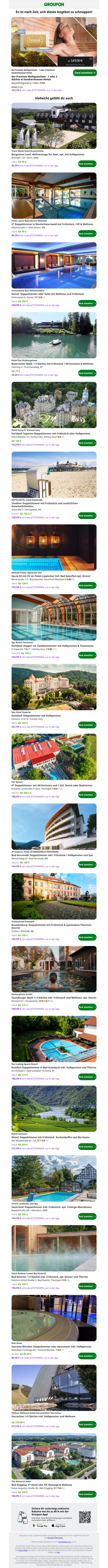 Erinnerst du dich an dieses Angebot — Der Premium Multigutschein - 1 oder 2 Nächte in handverlesenen Hotels?