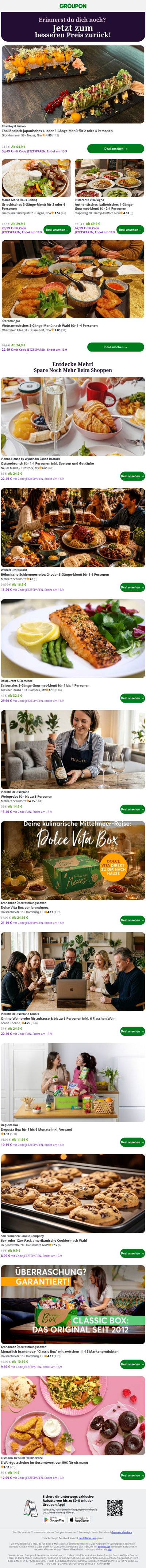 Thailändisch-japanisches 4- oder 5-Gänge-Menü für 2 oder 4 Personen ist jetzt günstiger! Jetzt entdecken.