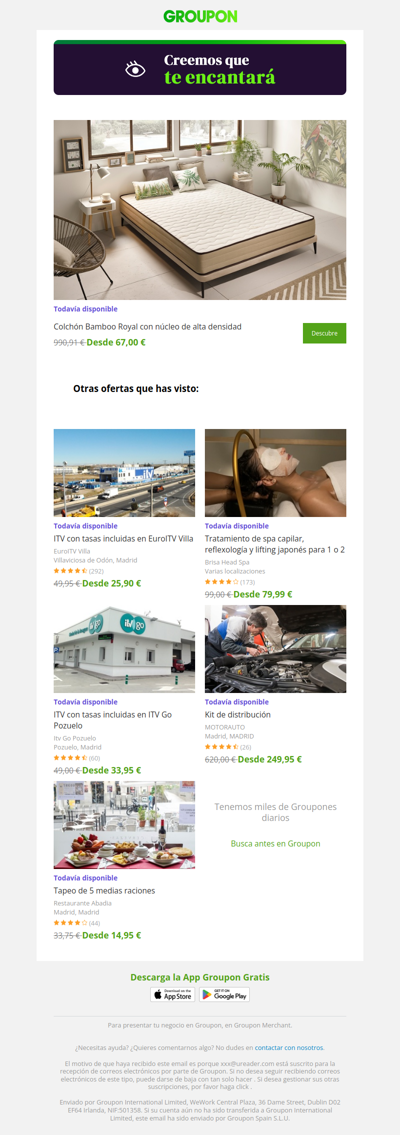 La oferta que viste sigue disponible