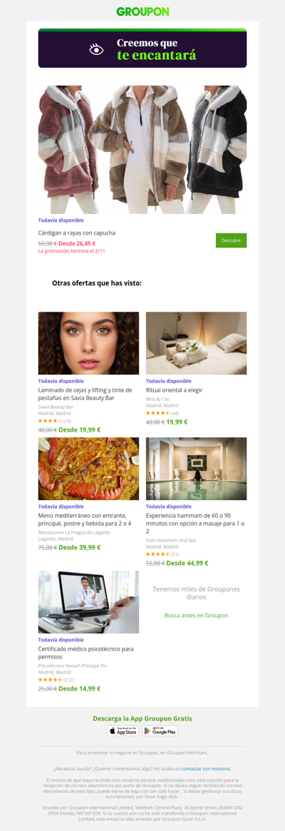 La oferta que viste sigue disponible