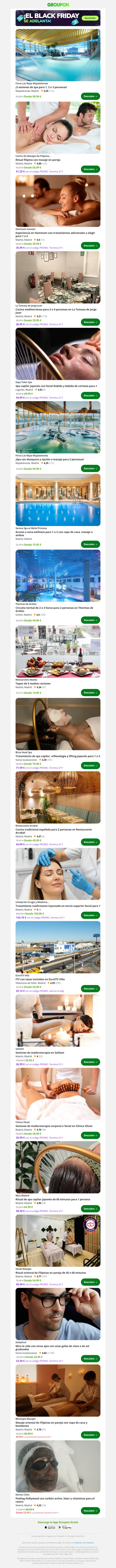 ¡3 sesiones de spa para 1, 2 o 3 personas!