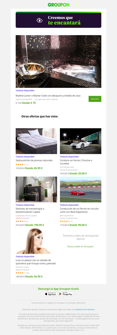 ¡Di sí a la oferta! Todavía está disponible