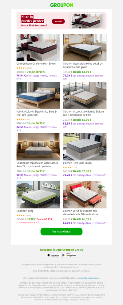 Duerme bien sin gastar de más – ¡Ofertas flash en colchones!