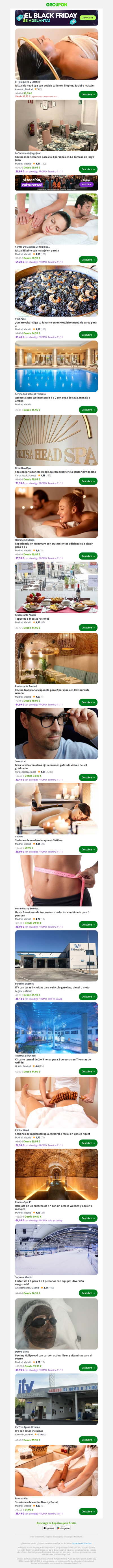 Ritual de head spa con bebida caliente, limpieza facial o masaje