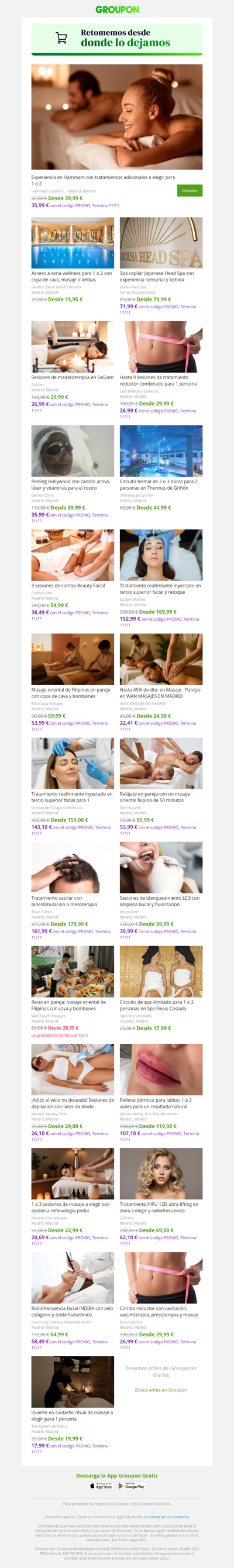 ¡No te pierdas las ofertas de belleza y spa! ¡Consúltalas hoy!
