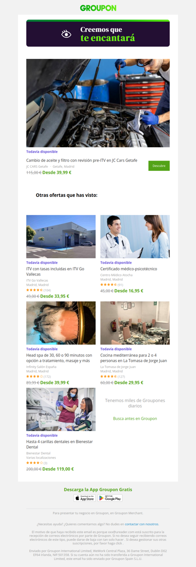 La oferta que viste sigue disponible