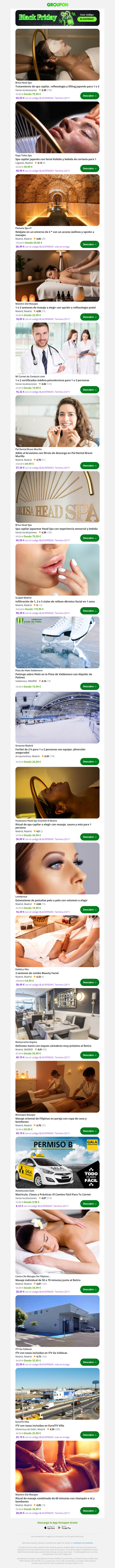 Comienza la Semana del Black Friday: Tratamiento de spa capilar, reflexología y lifting japonés para 1 o 2