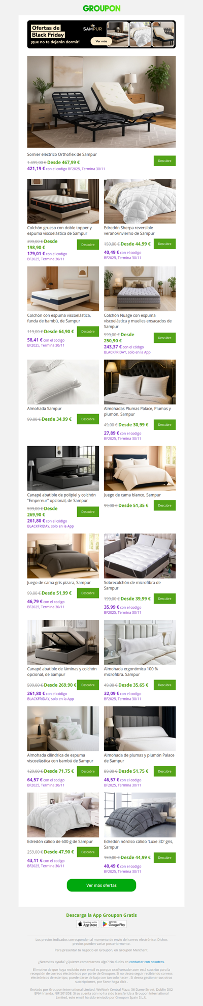 Black Friday: ofertas limitadas, ¡confort sin límites!