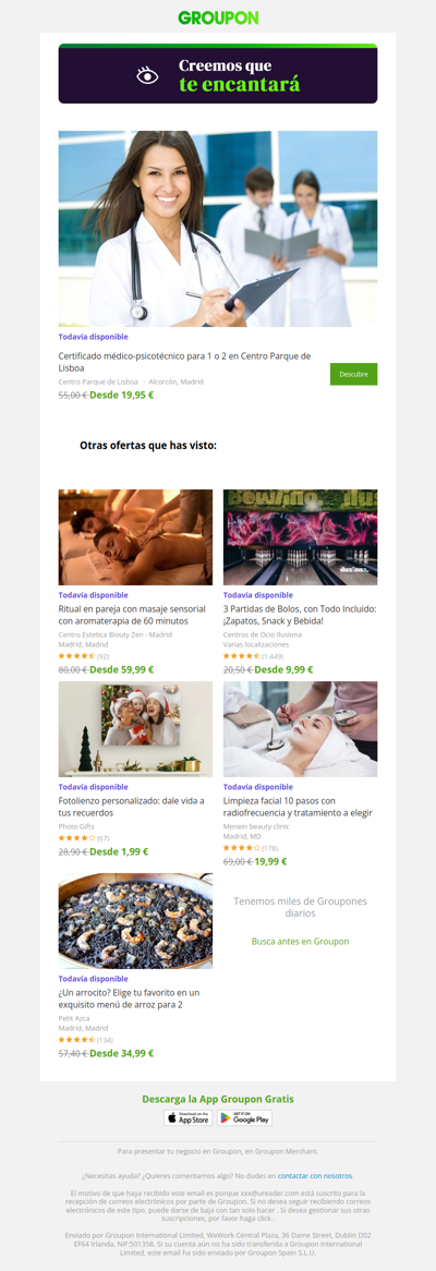 ¡Di sí a la oferta! Todavía está disponible