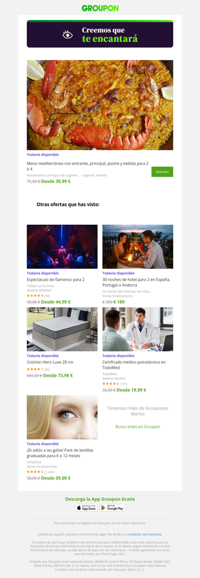 ¡Di sí a la oferta! Todavía está disponible