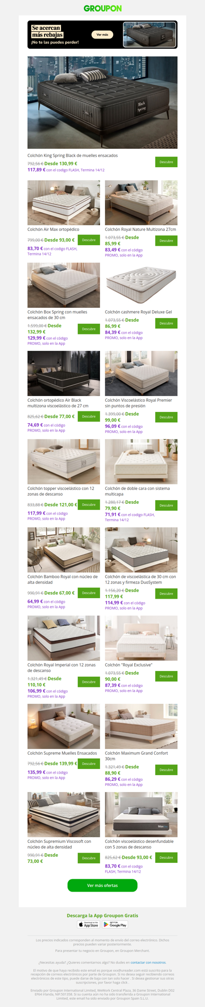 Rebajas en colchones premium—¡solo por tiempo limitado!