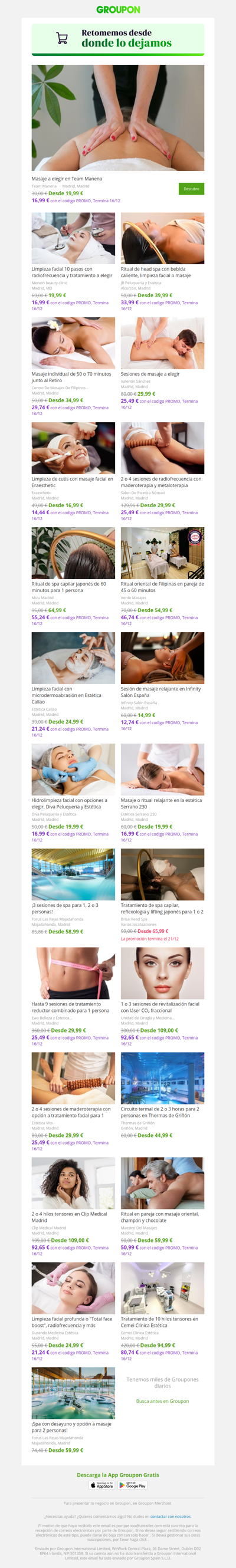 ¡No te pierdas las ofertas de belleza y spa! ¡Consúltalas hoy!