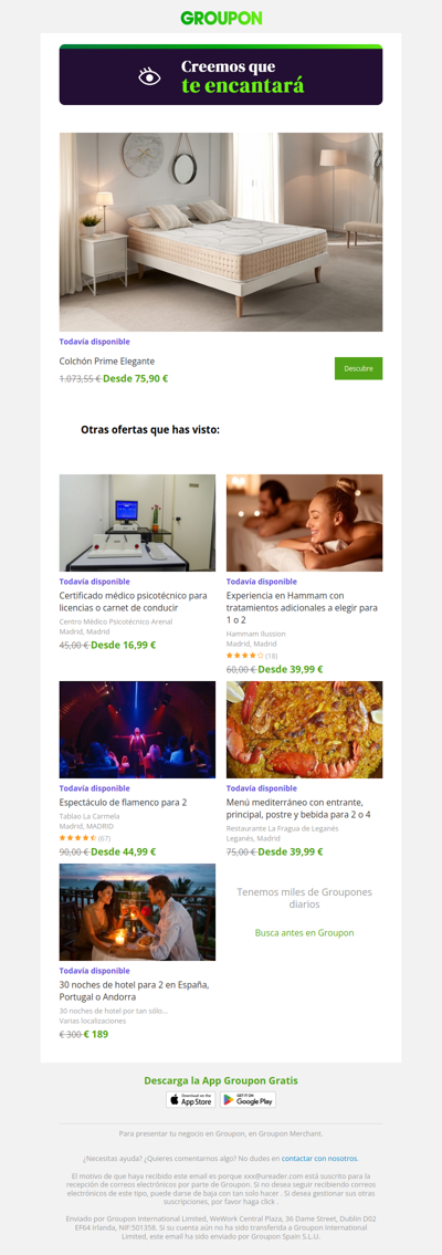 La oferta que viste sigue disponible