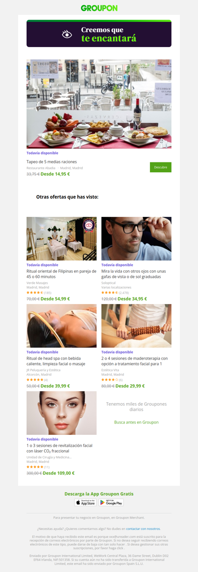 La oferta que viste sigue disponible