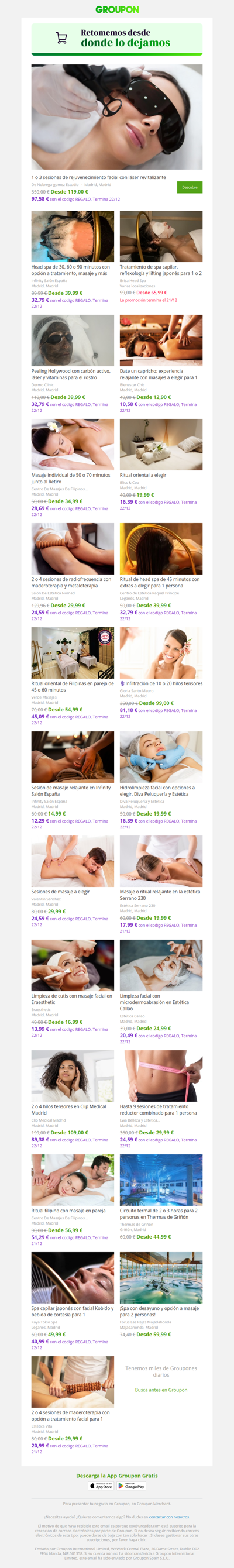 ¡No te pierdas las ofertas de belleza y spa! ¡Consúltalas hoy!