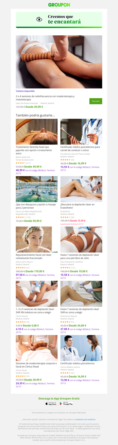 ¡Di sí a la oferta! Todavía está disponible