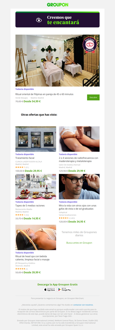 ¡Di sí a la oferta! Todavía está disponible