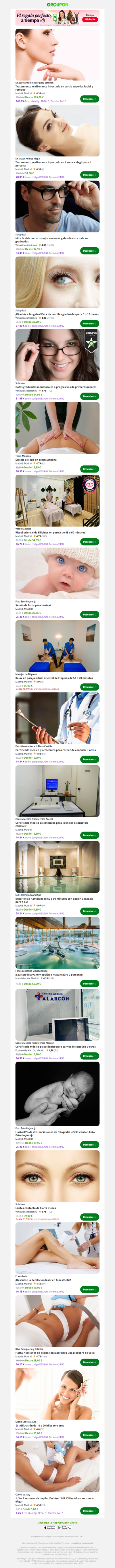 Actúa rápido: oferta dentro → Tratamiento reafirmante inyectado en tercio superior facial y retoque