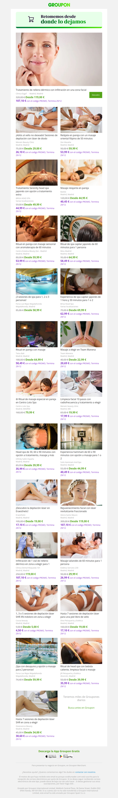 ¡No te pierdas las ofertas de belleza y spa! ¡Consúltalas hoy!