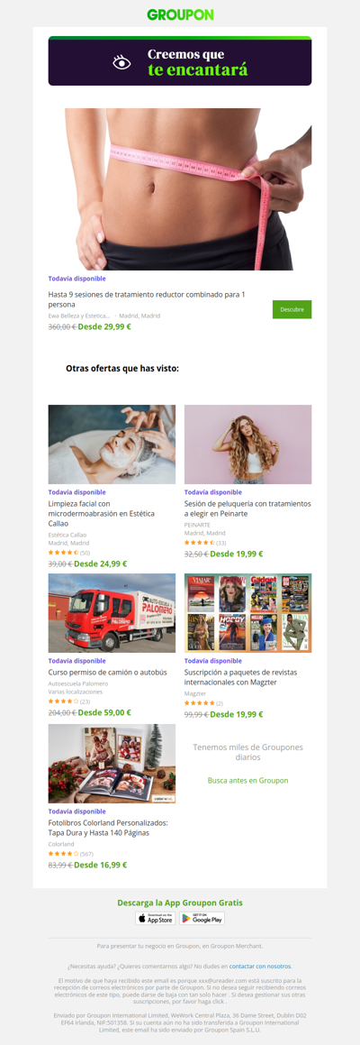 La oferta que viste sigue disponible