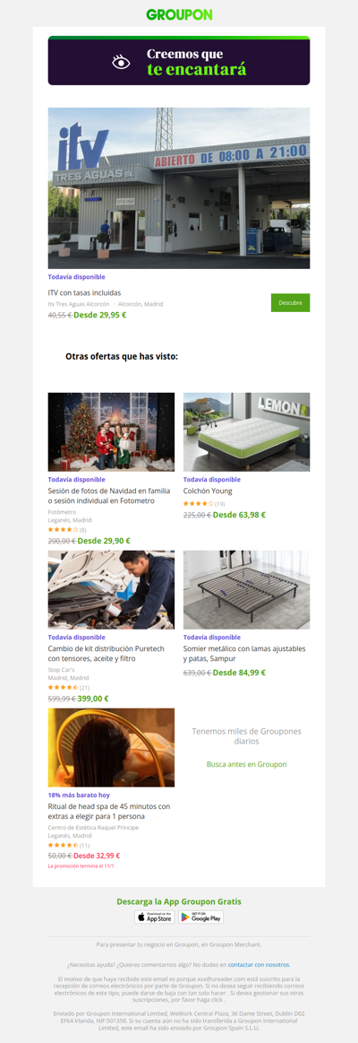 ¡Di sí a la oferta! Todavía está disponible