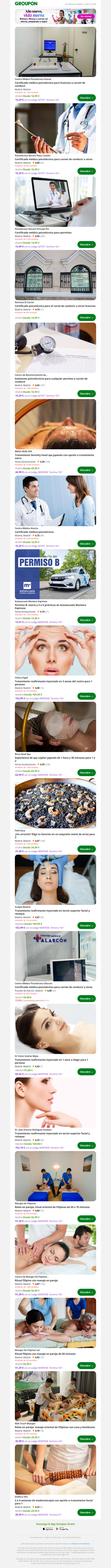 Certificado médico psicotécnico para licencias o carnet de conducir