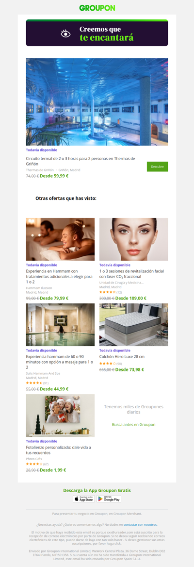 La oferta que viste sigue disponible