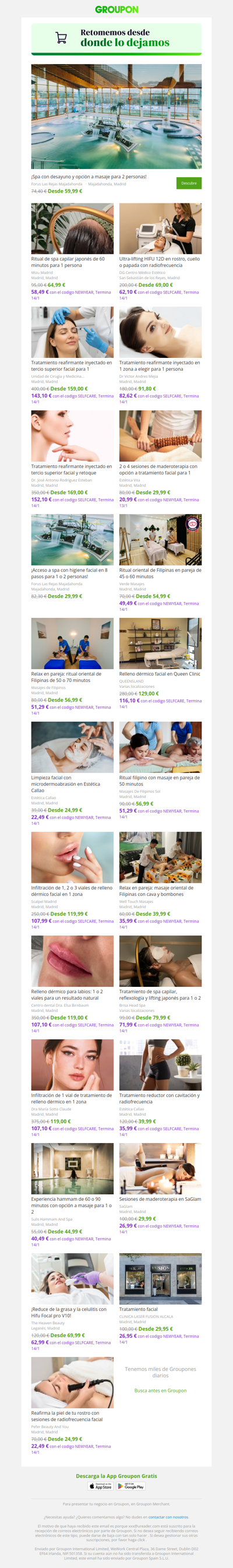 ¡No te pierdas las ofertas de belleza y spa! ¡Consúltalas hoy!