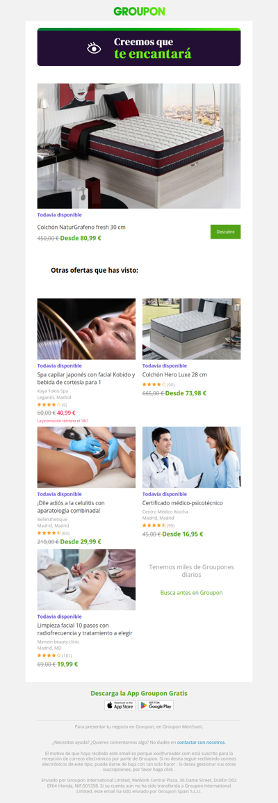 La oferta que viste sigue disponible