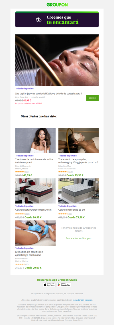 ¡Di sí a la oferta! Todavía está disponible