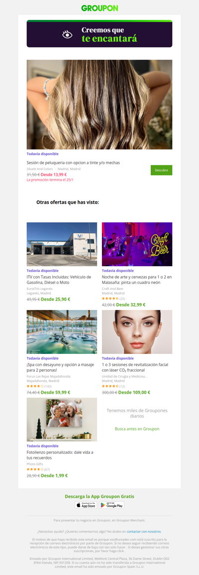 La oferta que viste sigue disponible