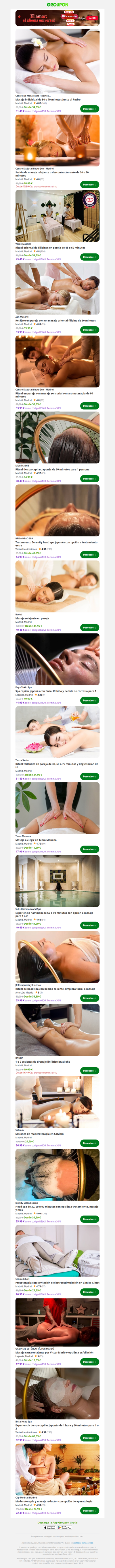 Hasta un 25 % extra de descuento en regalos de spa para San Valentín 💘