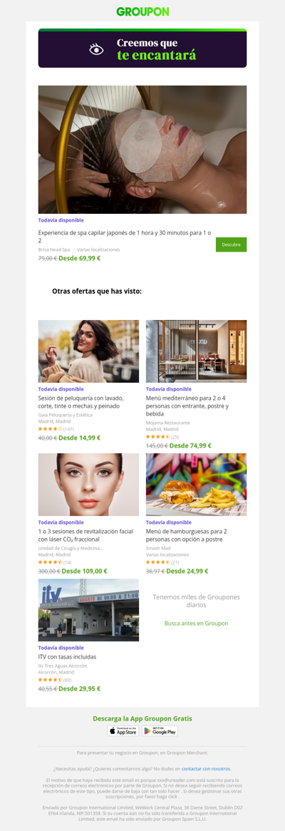 ¡Di sí a la oferta! Todavía está disponible